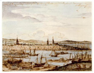 1764_BostonHarbor_byRichardByron_SimonsUPNE